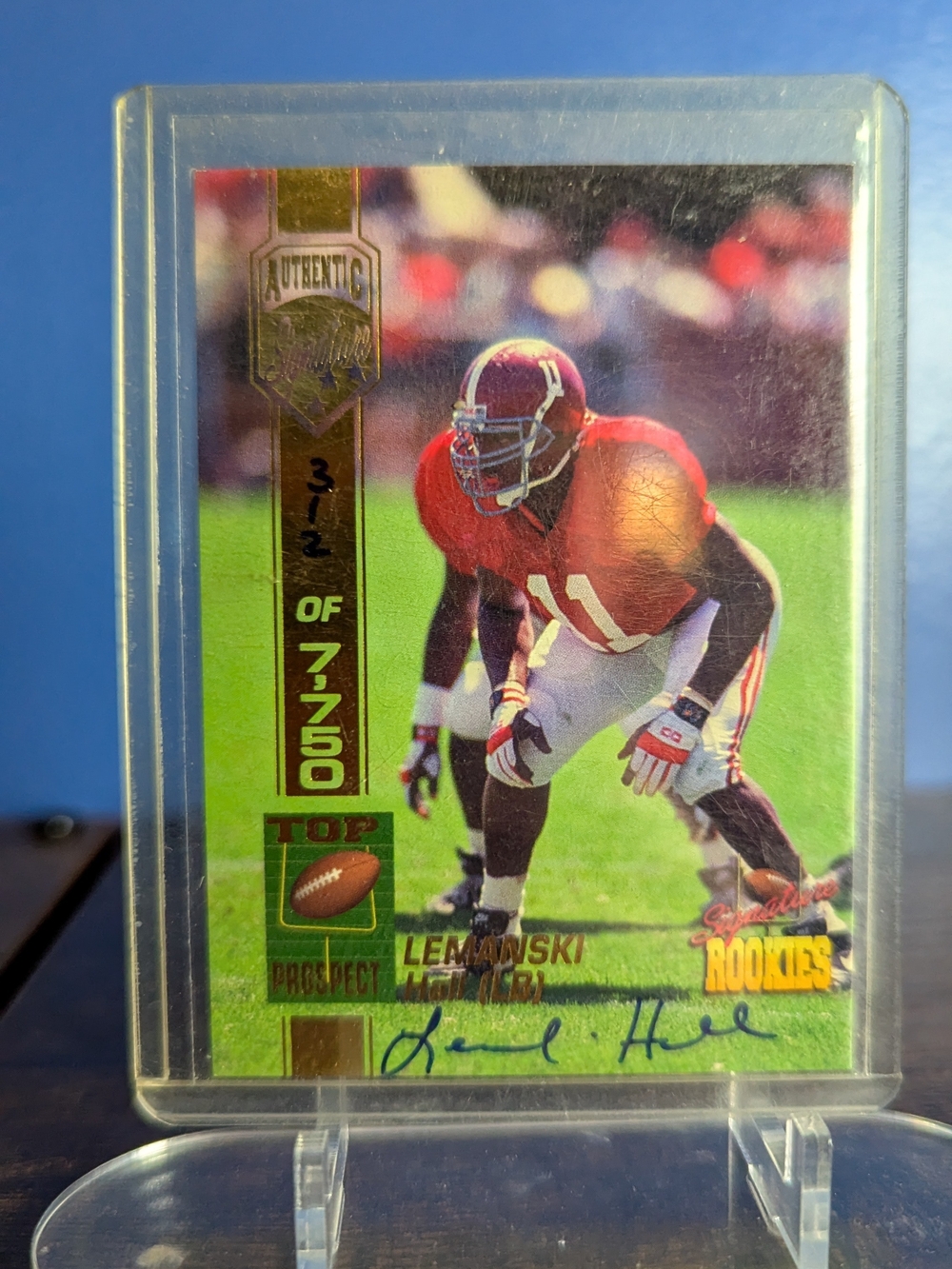 1994 Signature Rookies - Lemanski Hall #23 Authentic Signatures /7750 (AU, RC)
